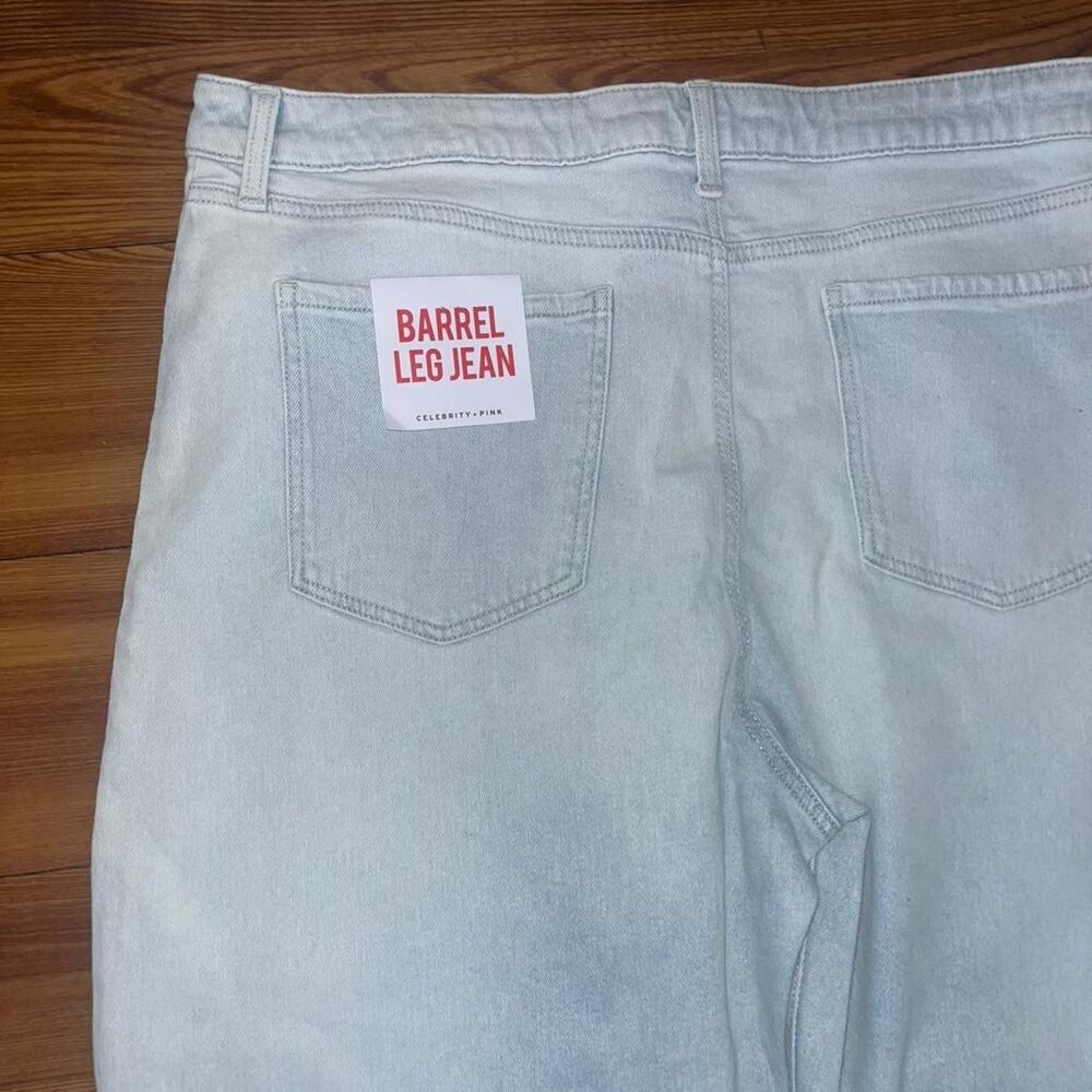Celebrity Pink Light Denim Barrel Jeans SZ 21 NWT - Picture 3 of 4